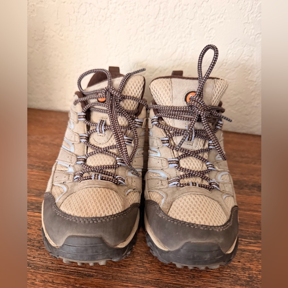 Merrell Women’s Moab 2 Waterproof Brindle Hiking Shoes, Size M 9.5 gently used - Picture 3 of 11